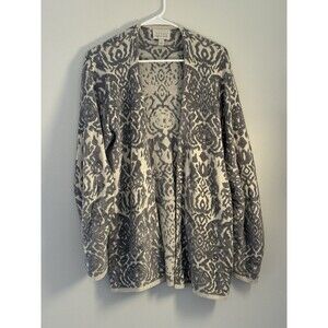 Hinge Open Draping Soft Cardigan Velvet Damask Ruching Xsmall